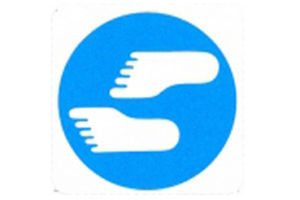Symbol sign bare feet