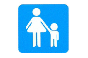 Symboolbord moeder en kind