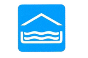 Symbol sign covered pool